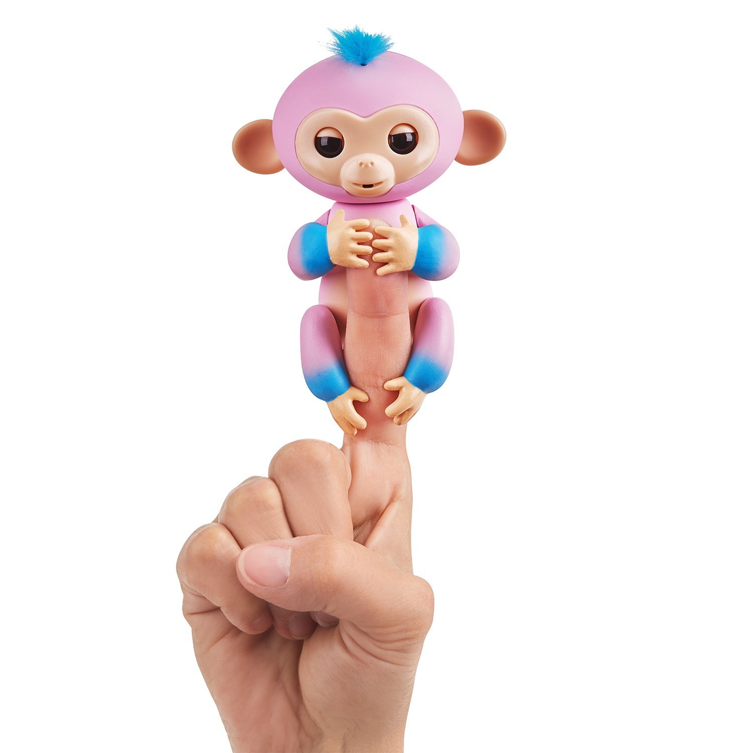 Интерактивная обезьянка Канди, цвет - розовая и голубая, 12 см.  